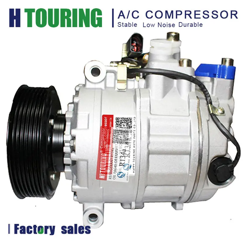 For AC Compressor For Audi Q7 4L / VW Volkswagen TUAREG 3.0 7L6820803F 7P0820803N 7L6820803J 7P0820803D 7L6820803K 437100-7491