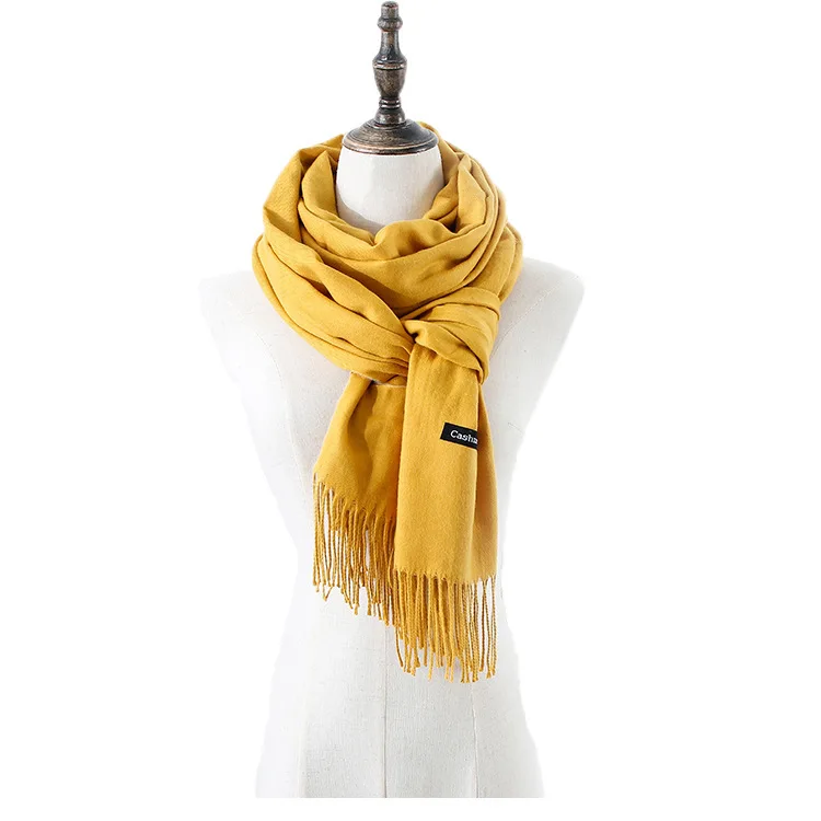 

Apparel Accessories, Scarves and Wraps, New winter pure color imitation cashmere scarf