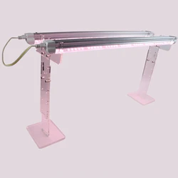 Soporte de tubo de lámpara de luz T8 T20, soporte de lámpara de crecimiento suculento, 22-45cm, marco de lámpara de acrílico ajustable para plantas, bricolaje