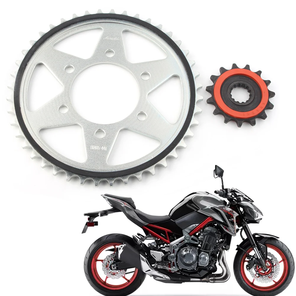 1Set Motorcycle Engine Chain Drive Front Rear Sprocket 15T 44T For Kawasaki Z900 2017-2018