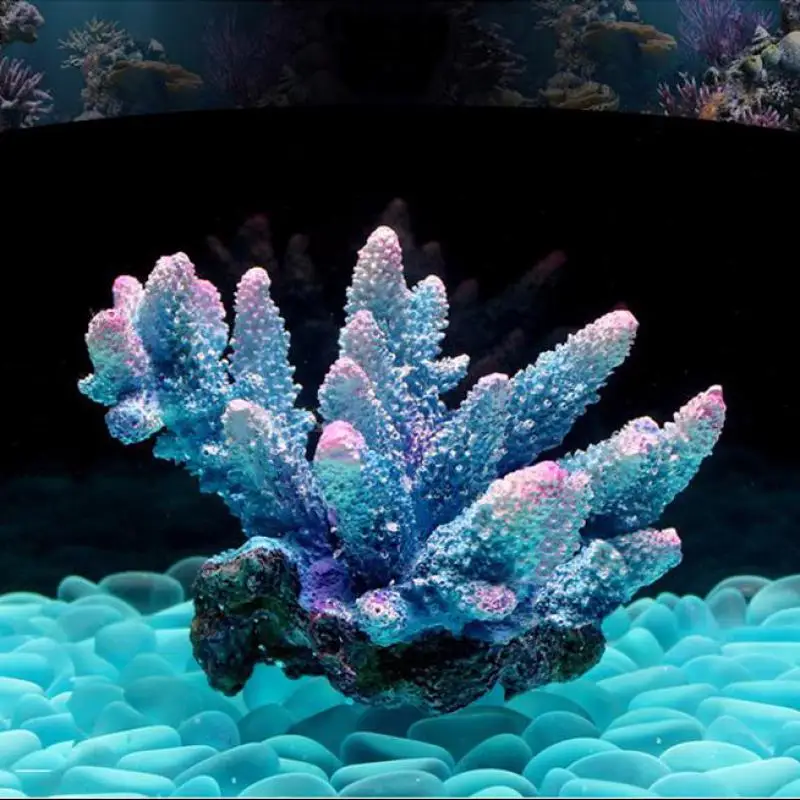 Nice Resin Artificial Coral Aquarium Decoration Rock Fish Tank Coral Reef Ornament Stone Coral Aquarium Accessories 12 Styles