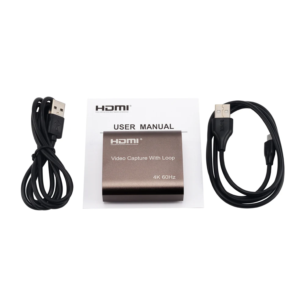 H1111Z 4K 60Hz HDMI Video Capture CardทีวีLoop 1080Pเกมการบันทึกแผ่นที่ถ่ายทอดสดกล่องUSB 2.0 3.0 GrabberสำหรับPS4กล้อง