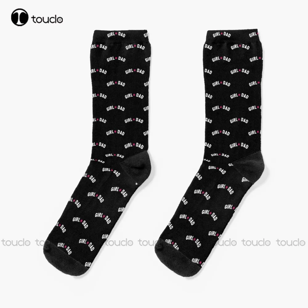

Girl Dad Father'S Day Socks Womens Hiking Socks Personalized Custom Unisex Adult Teen Youth Socks Halloween Christmas Gift