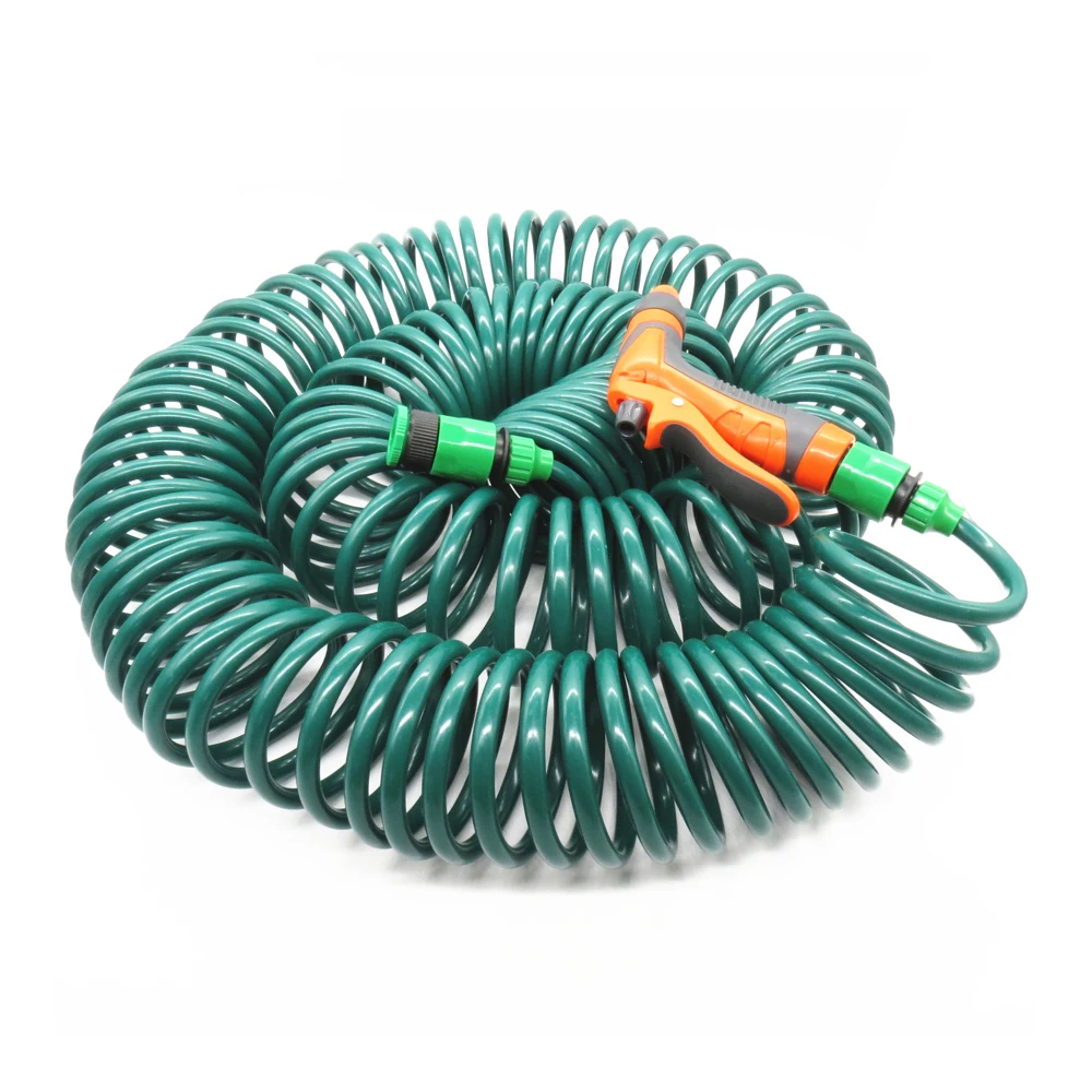 Garden Hose EVA Water Hose with 3/8 inch Self Coiling Lightweight Garden Hose Retractable Drinking Water Hose for Lawn