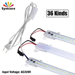 6 pieces of 220V LED light strips LED tubes 30cm/40cm/50cm/60cm energy-saving LED fluorescent lamps with European standard wires
