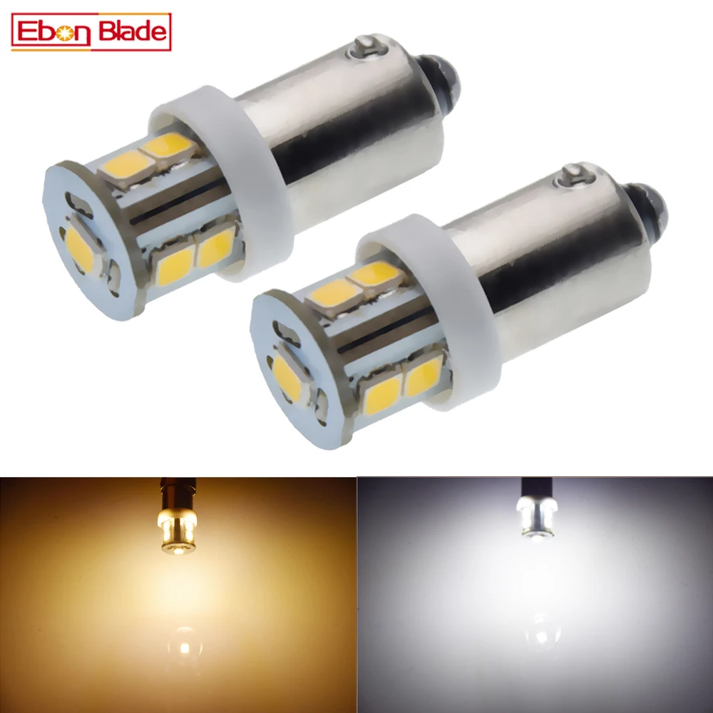 

2/4 Pcs 6V DC BA9S T11 T4W Bayonet LED Warm White 4300K 7SMD Car Moto BIKE Instrument Panel Dash Gauge Light Globe Bulbs