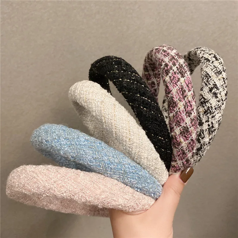 Retro French  wide-brimmed sponge headband, increase the crest of the head and go out all-match pressure hairband women