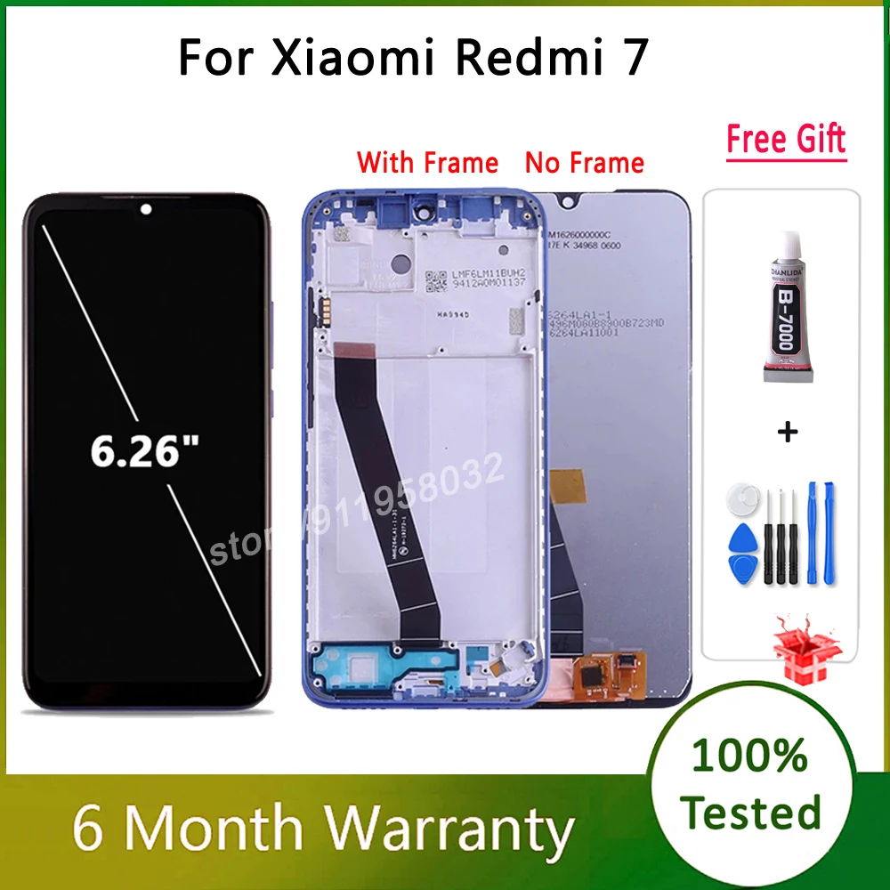 Best Quality Pantalla Display For Xiaomi Redmi 7 LCD Touch Screen Digitizer assembly For Redmi 7 Front 6.26