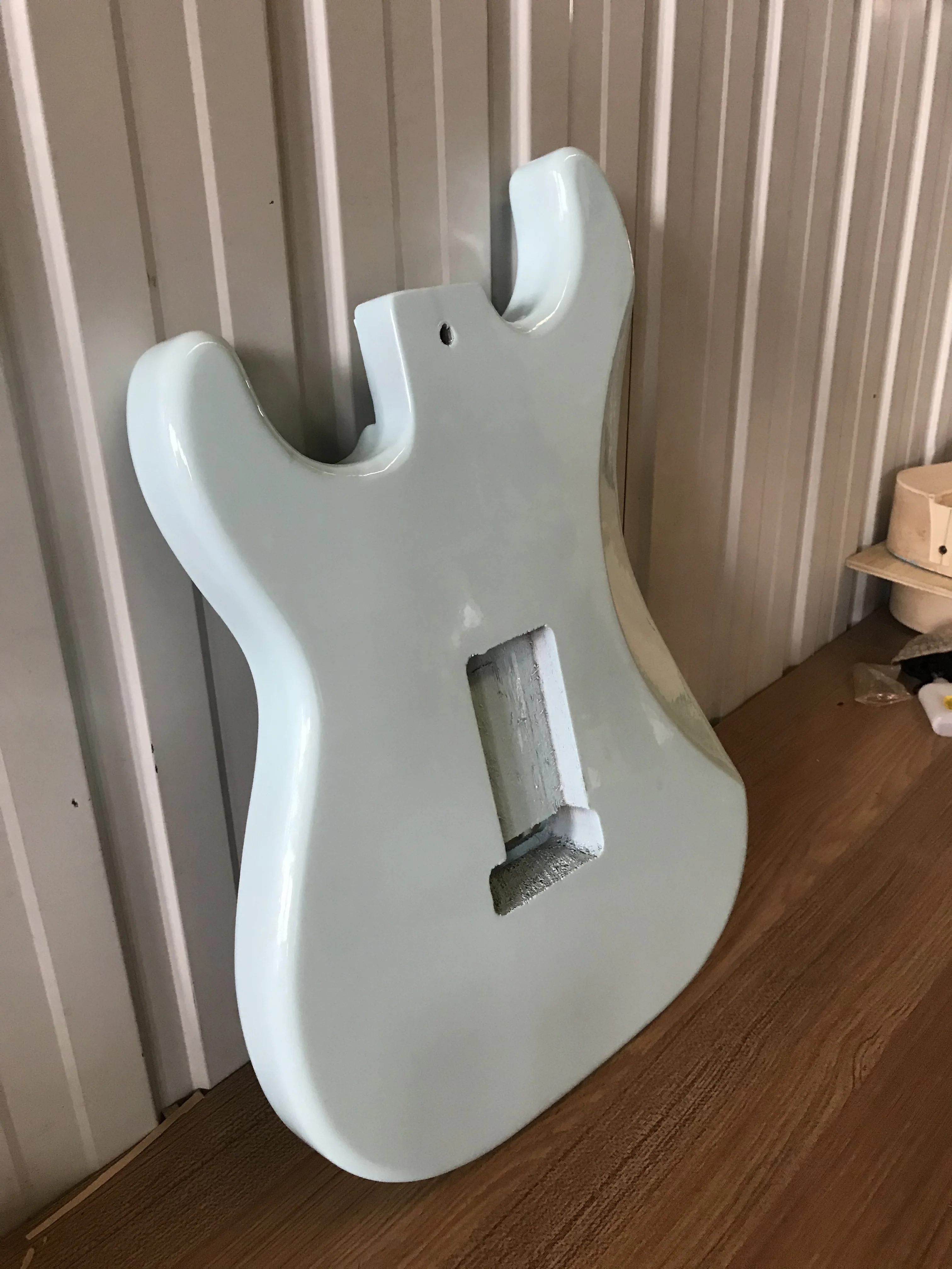 ST Electric Guitar Body Unfinished, Light Green, DIY, Semi-finished Product, Student Professional, ST Guitar Barrel