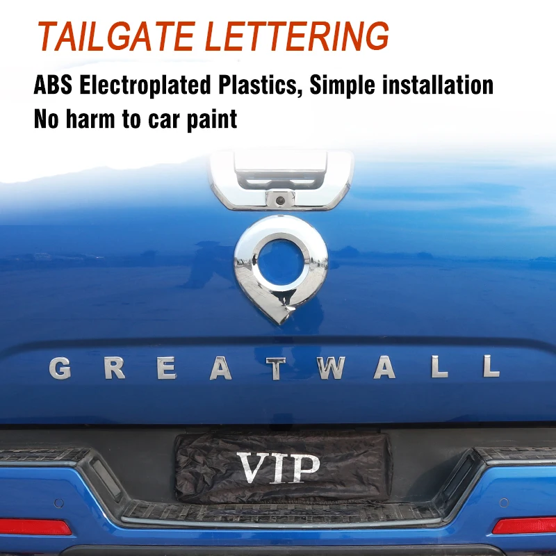 Great Wall GWM POER WINGLE Tail Door Letter Paste Car Logo 3D Stereo ABS Electroplating Decoration Label