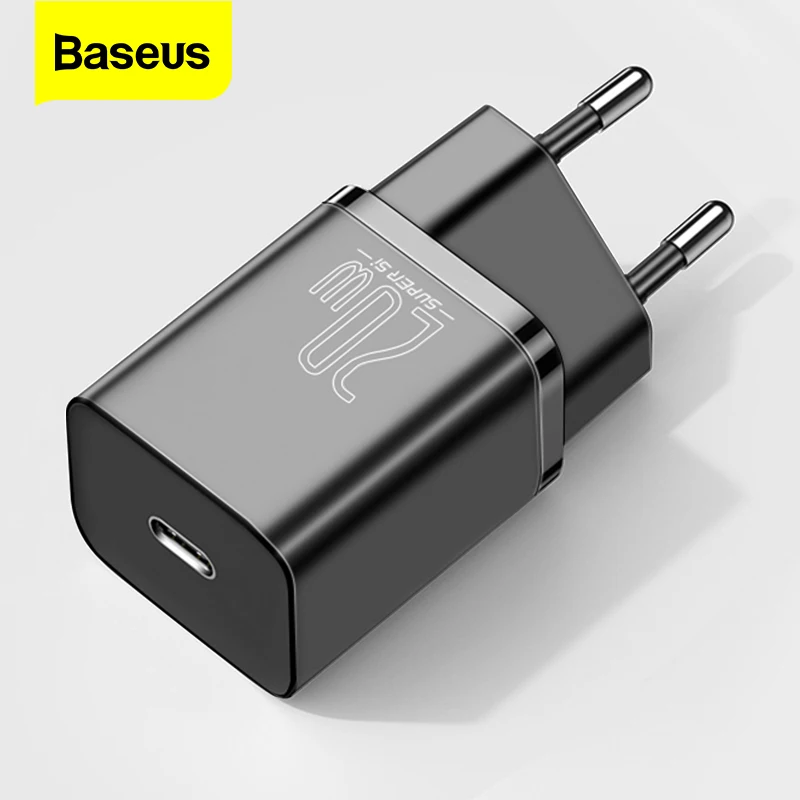 

Baseus PD 20W USB Type C Charger Quick Charge QC 3.0 Fast Charging USBC Wall Phone Charger for iPhone 12 11 Pro X Xiaomi Samsung