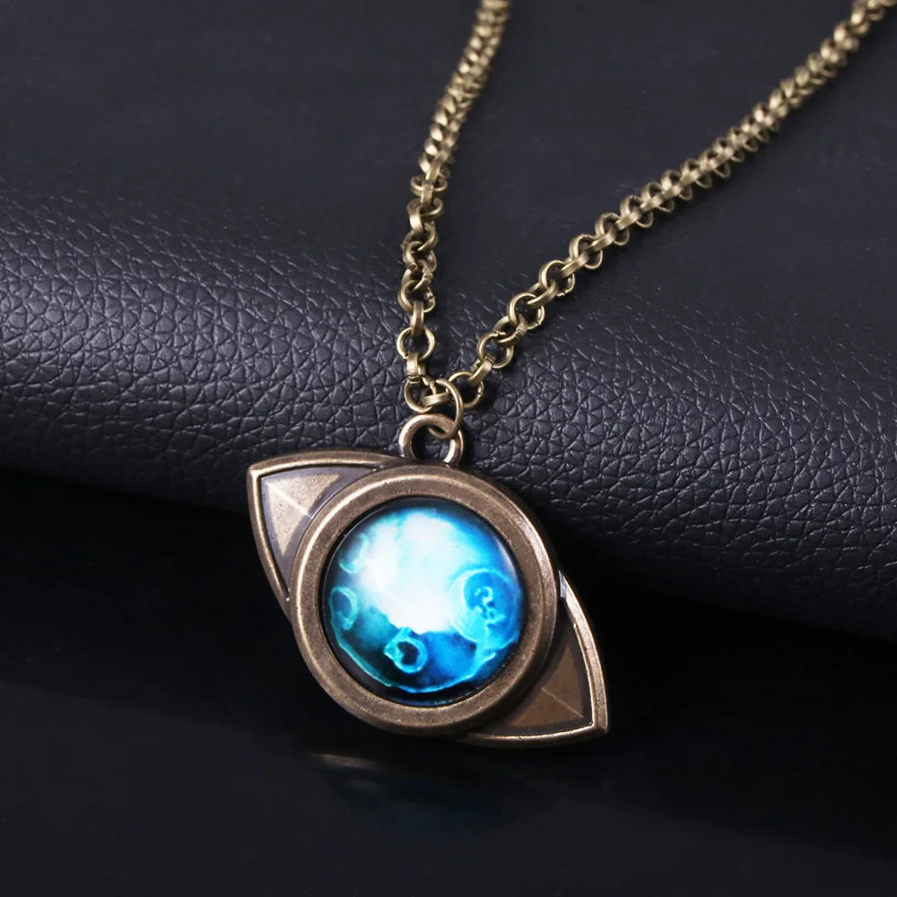 Anime The Promised Neverland Necklaces Mujika Emma Amulet Necklace Eye-shaped Pendant for Women Men Cosplay Jewelry