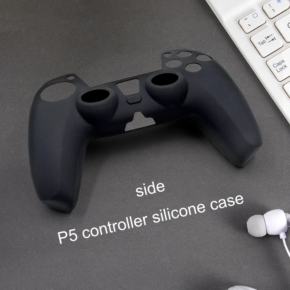 لينة سيليكون جل المطاط غطاء علبة لسوني بلاي ستيشن 5 PS5 تحكم حماية حافظة ل PS5 تحكم غمبد حماية