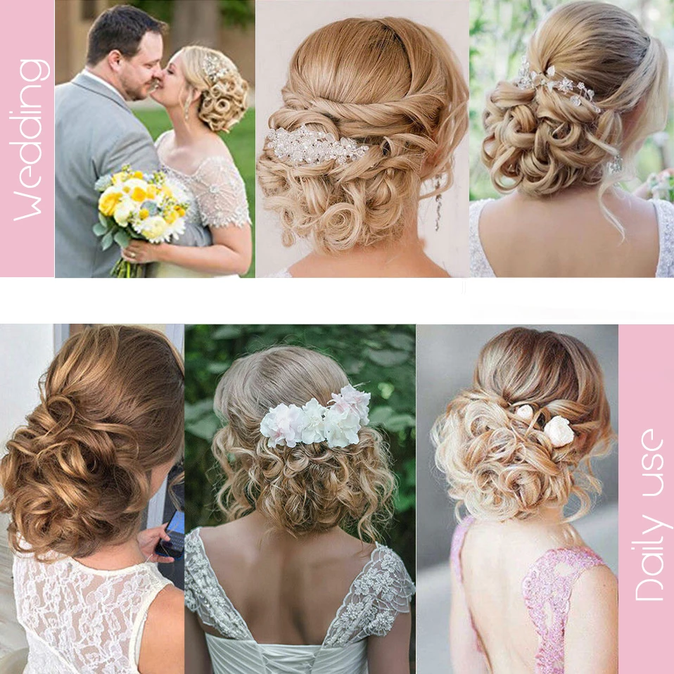 S-noilite syntetyczny duży grzebień klip w kręconych włosach do przedłużania Chignon kawałki włosów kobiety Updo Cover Hairpiece rozszerzenie kok z