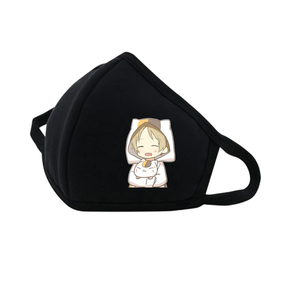 Anime Natsume Yuujinchou Kartun Bisa Dicuci Mulut Masker Pernapasan Wanita Pria Debu-Bukti Masker Remaja Tetap Hangat Kapas Masker