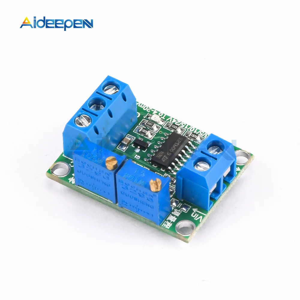 Voltage To Current Signal Conversion Module 0-2.5V/3.3V/5V/10V/15V/24V to 4-20mA Voltage Transmitter Signal Converter Module