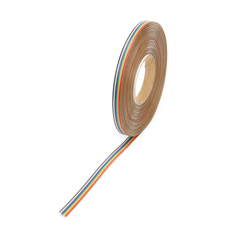 10P 1.17mm PITCH Color Flat Ribbon Cable Rainbow DuPont Wire 1M 5M 10M for FC Dupont Connector Line Pitch Connect Wires