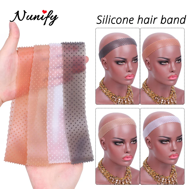 1 teile/los billige Perücke halten Fix Silikon band transparent rosa braun schweiß fest nahtlose Perücke Stirnband Perücke Griff Kopfbänder für Frauen