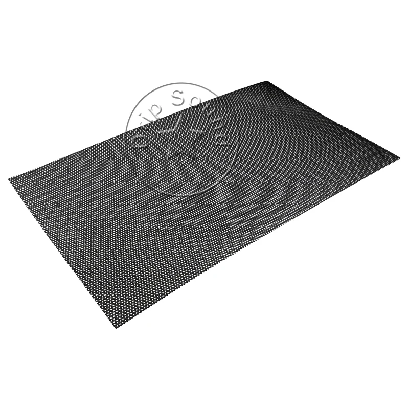 250x143mm Car Audio Tweeter Speaker Conversion Net Cover Decorative Circle Square Metal Mesh Grille Protection #Black