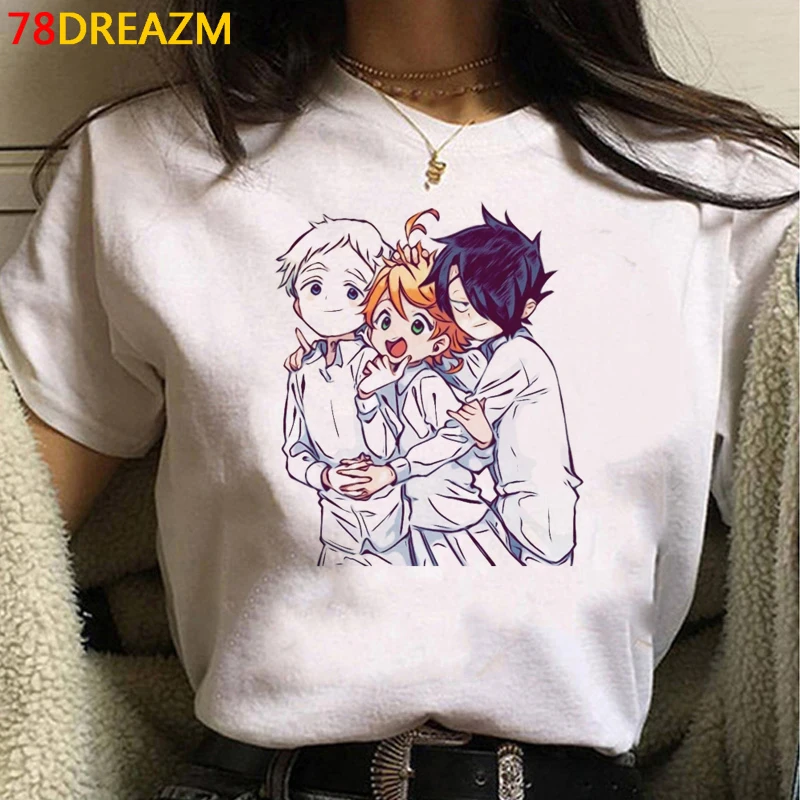 the Promised Neverland tshirt men japanese ulzzang graphic tees white t shirt print t shirt ulzzang white t shirt