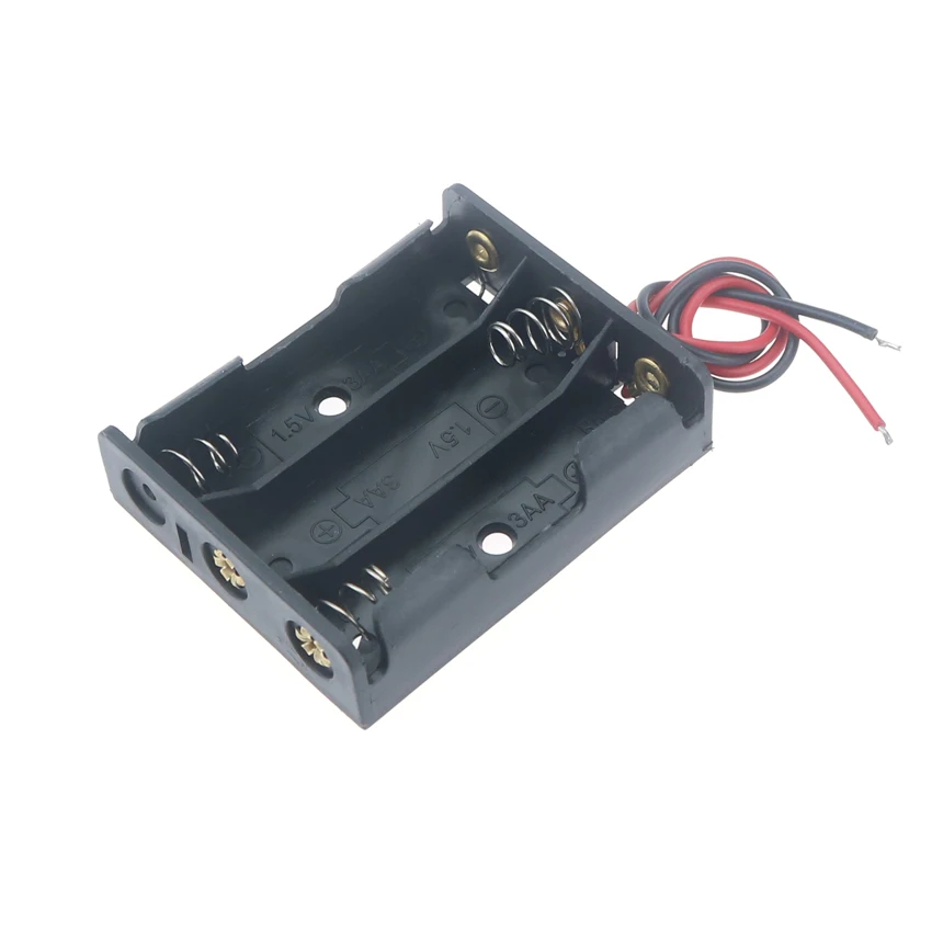 1x 2x 3x 4x 5x 6x AA Battery Box Case Holder With Wire Leads Side By Side Battery Box Connecting Solder For 1-6pcs AA Batteries