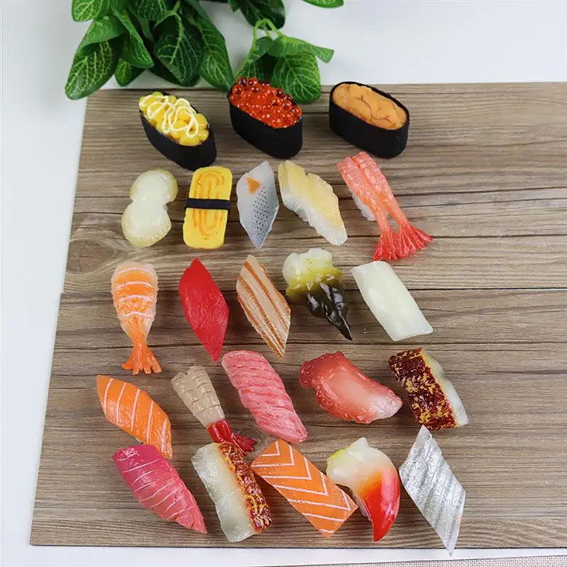 Simulation Sushi Model Food Toy Decoration Decorative Props Realistic Seafood Slice Artificial Food 1pcs Food Prop For Display