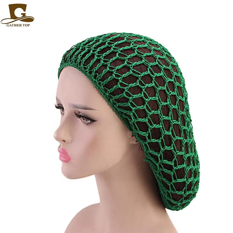 Women\'s Fashion Lady Weaving Network Mesh Plate Hair Hat Nightcap Hair Care Cap