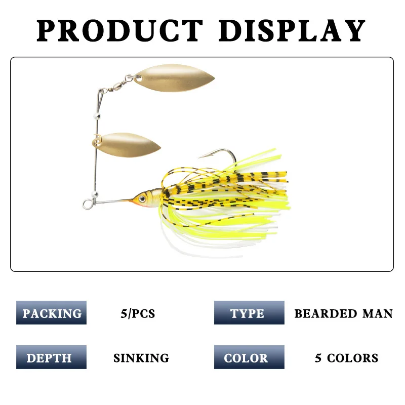 Spinnerbait 13,3g para lucio – señuelo artificial con cuchara - imagen 2