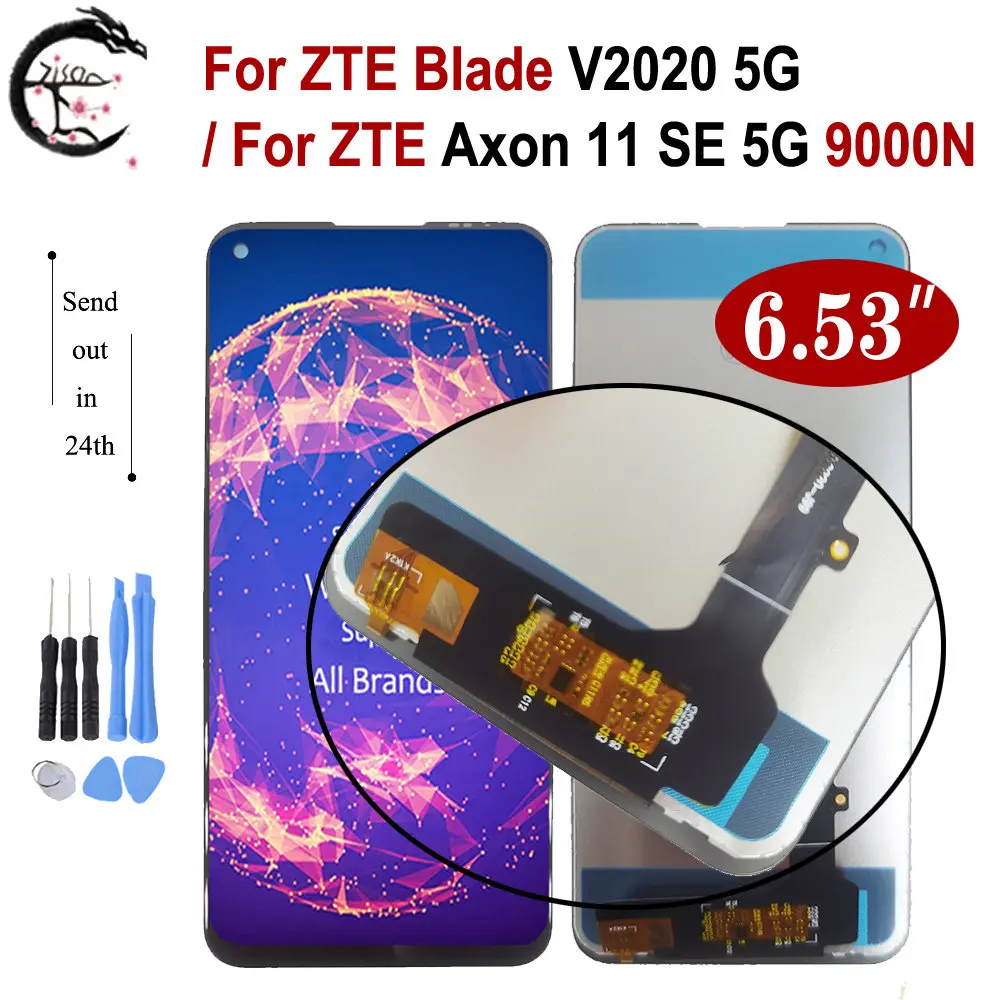 ЖК-дисплей 6,53 дюймов Axon 11 SE 9000N для ZTE Blade V2020 5G, ЖК-экран с сенсорным дигитайзером в сборе Axon11 SE, сменный дисплей