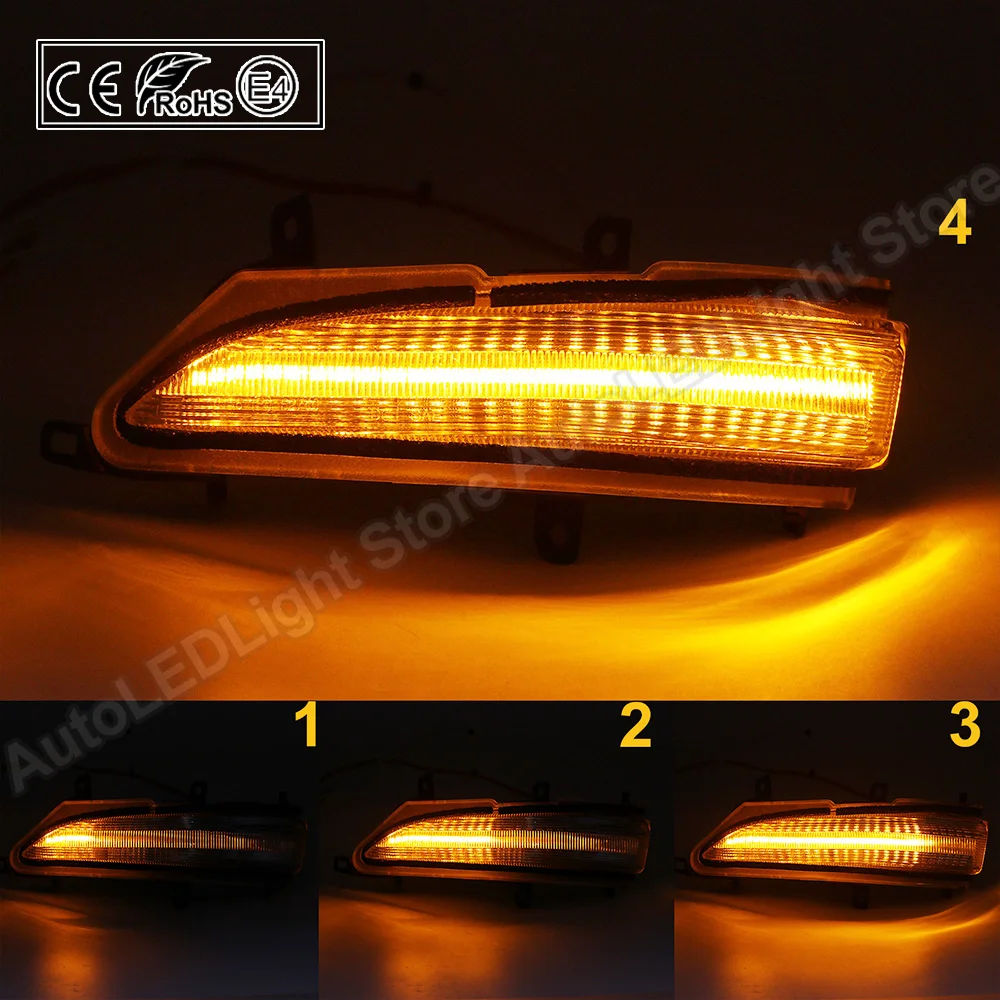 2Pcs For Lexus GX460 (J150) 2010-2021 LX570(J200) 2013-2021 LED Dynamic Side Wing Mirror Blinker Turn Signal Flowing Light Lamp