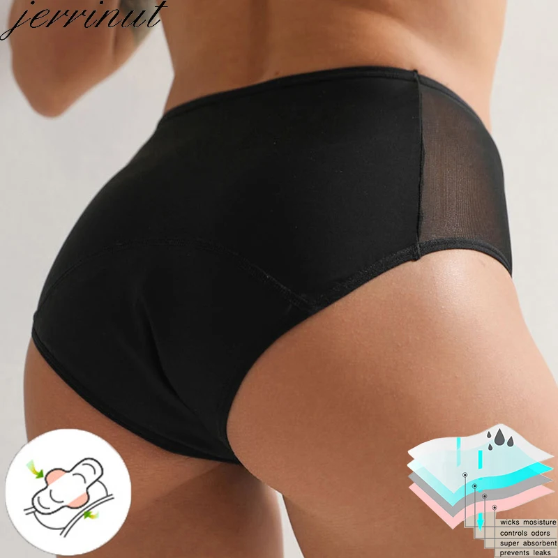 Mesh Menstrual Underwear Period Physiological Women Menstrual Panties Physiological Undies Four Layer Leakproof High Waist