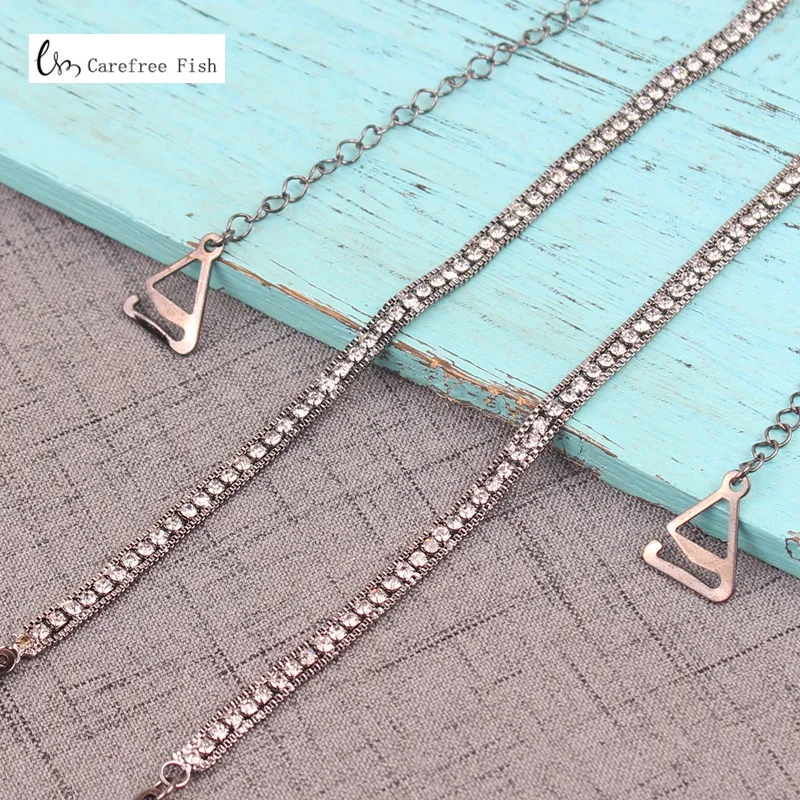 Cinturón ajustable de cristal transparente para mujer, correa de sujetador con diamantes de imitación, precioso vestido de noche de fiesta, ropa