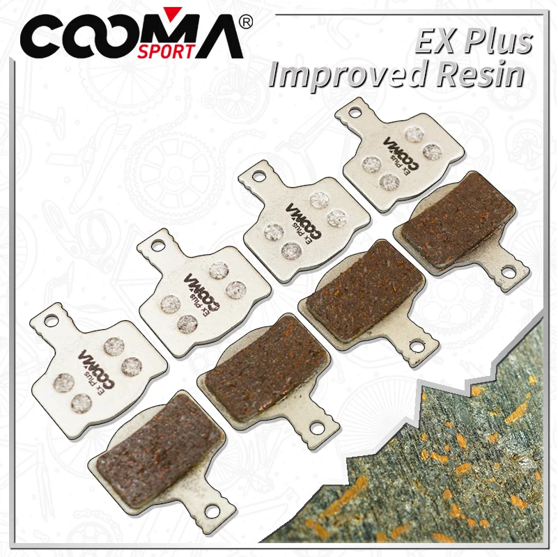 

4 Pairs, Ex Plus Bicycle Disc Brake Pads for Magura MT2 MT4 MT6 MT8 Calipers, Improved Resin