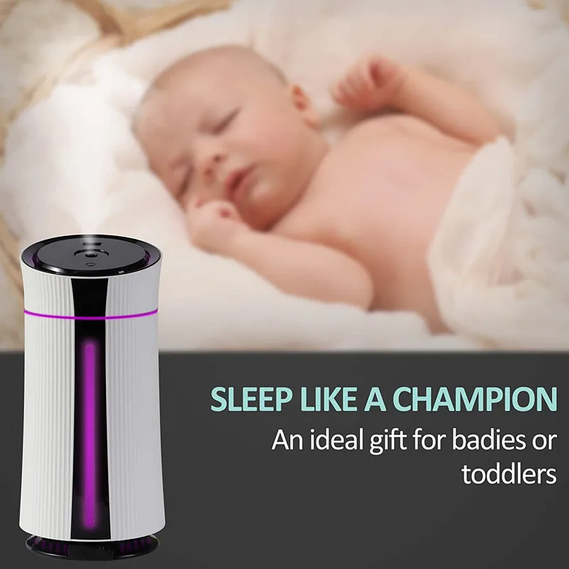 Siêu Êm Máy Phun Sương Tạo Độ Ẩm Đổi Màu Đèn LED Đèn Ngủ Tự Động Đóng Ngắt 1150ML Bình Thiết Kế Mỏng Cho phòng Ngủ Nhỏ