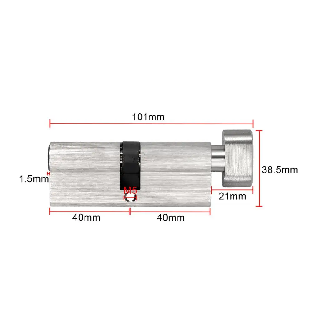 GARLLEN T35/35 T40/40 T45/45 Daumen Drehen Zylinder Euro Barrel Türschloss UPVC Anti Pick anti Bohrer Extra Schlüssel Hohe Sicherheit