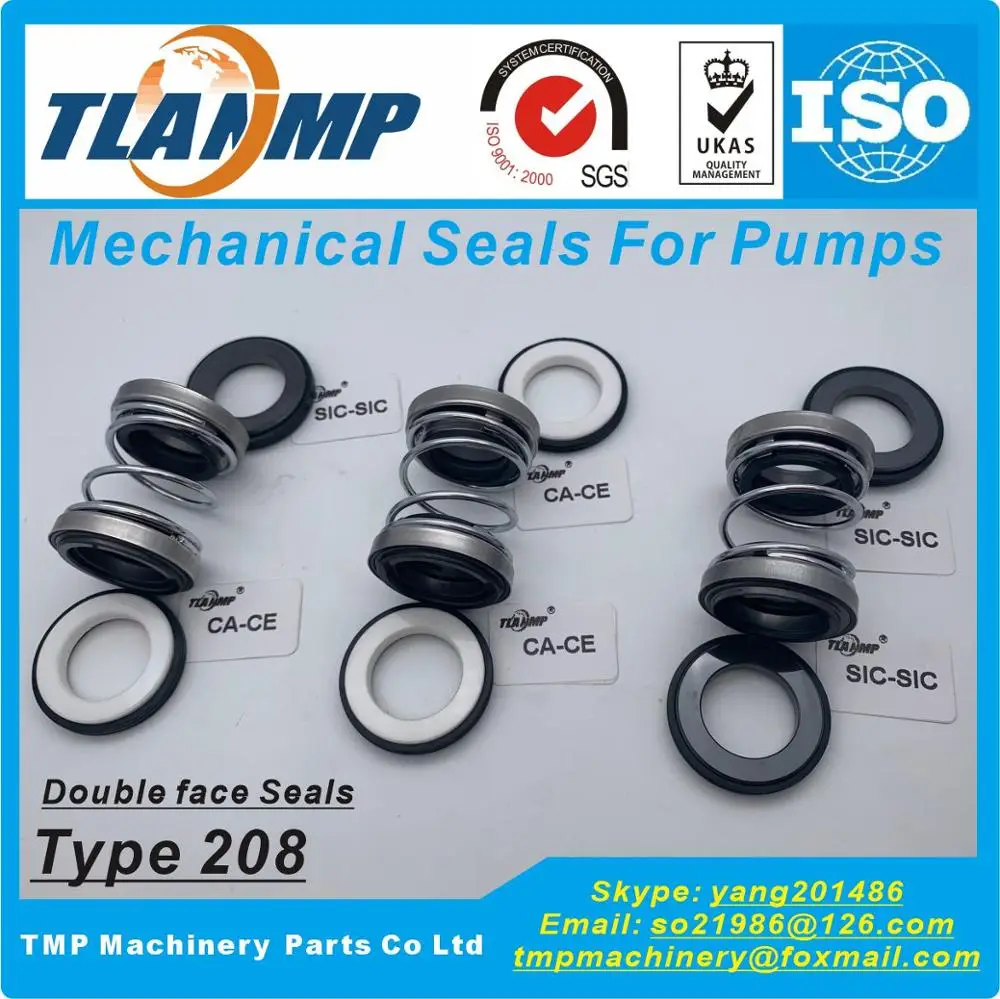 208-25 , 208D-25 Double Face Mechanical Seals |TLANMP Mechanical Seals  | Shaft Size 25mm, Outer Size 40mm