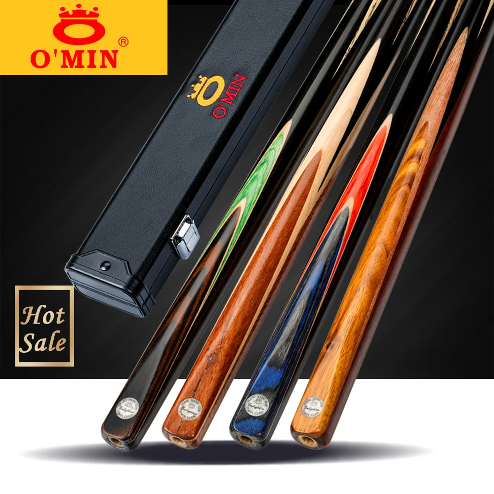 Original O'min Enlighten Billiard Snooker Cue One Piece 9.8mm Tip High Quality Ashwood Shaft Professional Billard with Gifts