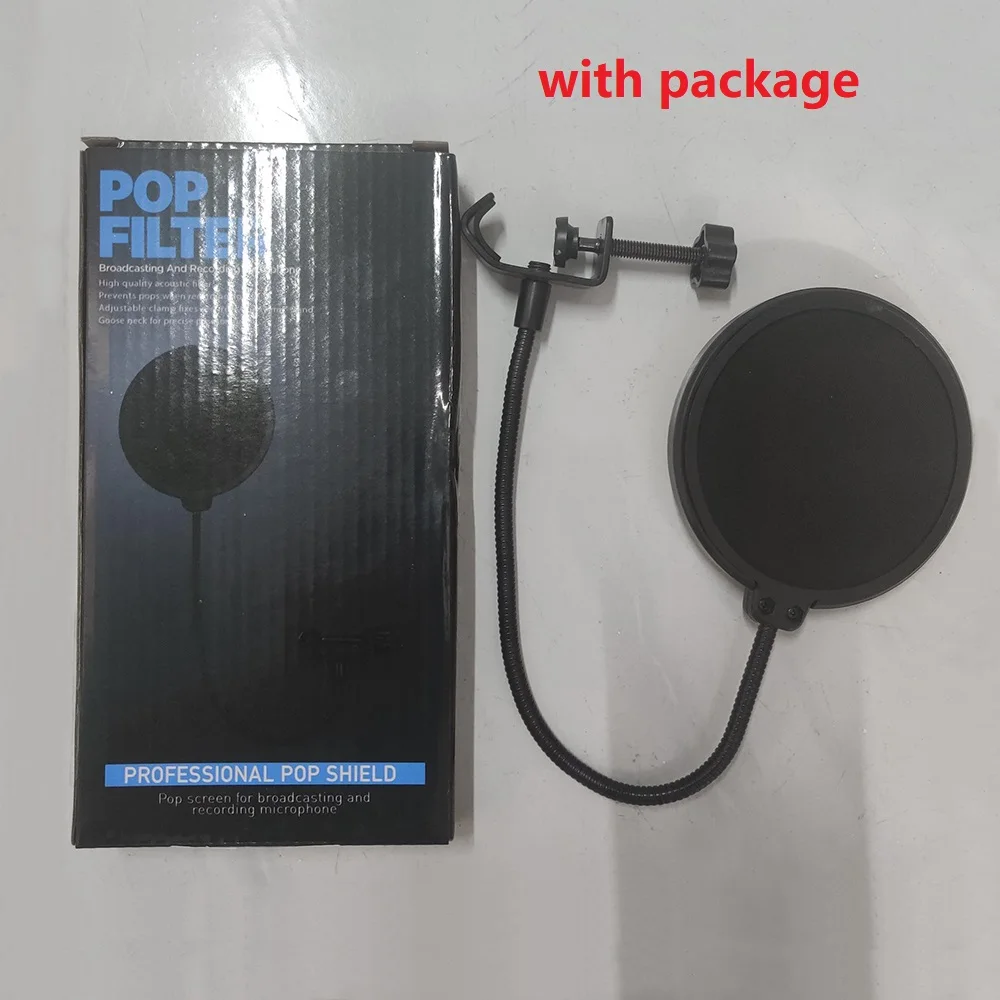 Double Layer Studio Microphone Flexible WindScreen Mask Mic Pop Filter Shield 100/155MM for Speaking Recording Accessories