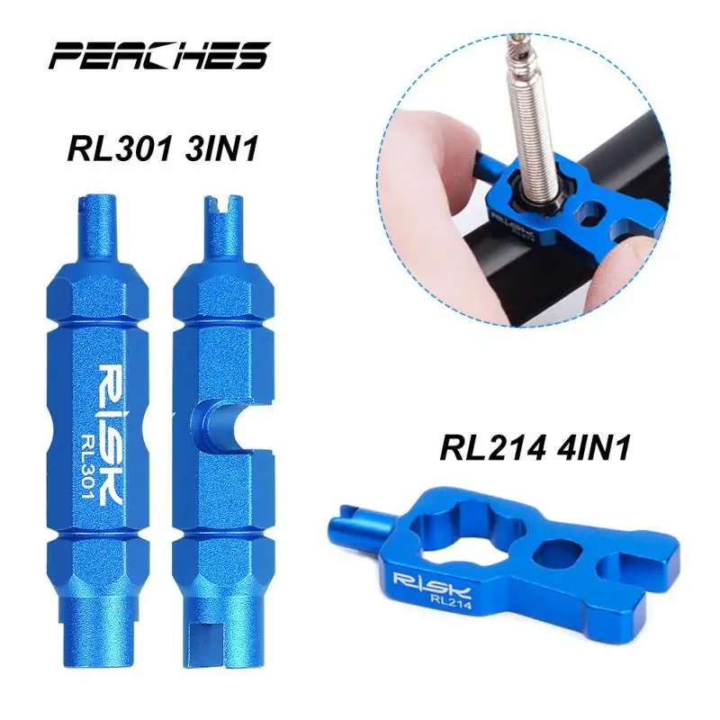 1Pc MTB Road Bike Schrader Presta Valve Removal Wrench Multifunction Tire Nozzle Installation Spanner Valve Core Tools