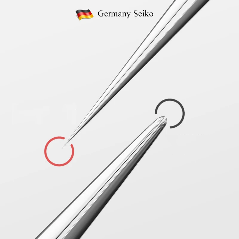 German Ultra-fine No. 5 Cell Pimples  Blackhead Clip Tweezers Beauty Salon Special Scraping & Closing Artifact Acne Needle Tool