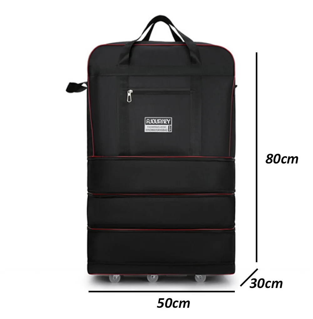 Large Capacity Universal Wheel Travel Bag Abroad Study Oxford Cloth Folding Rucksack Airplane Luggage Storage Suitcase New X49C