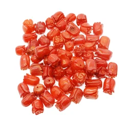 5pcs/bag Natural sea bamboo coral beads Carved red coral beads Used in jewelry making DIY bracelet necklace jewelry accessories