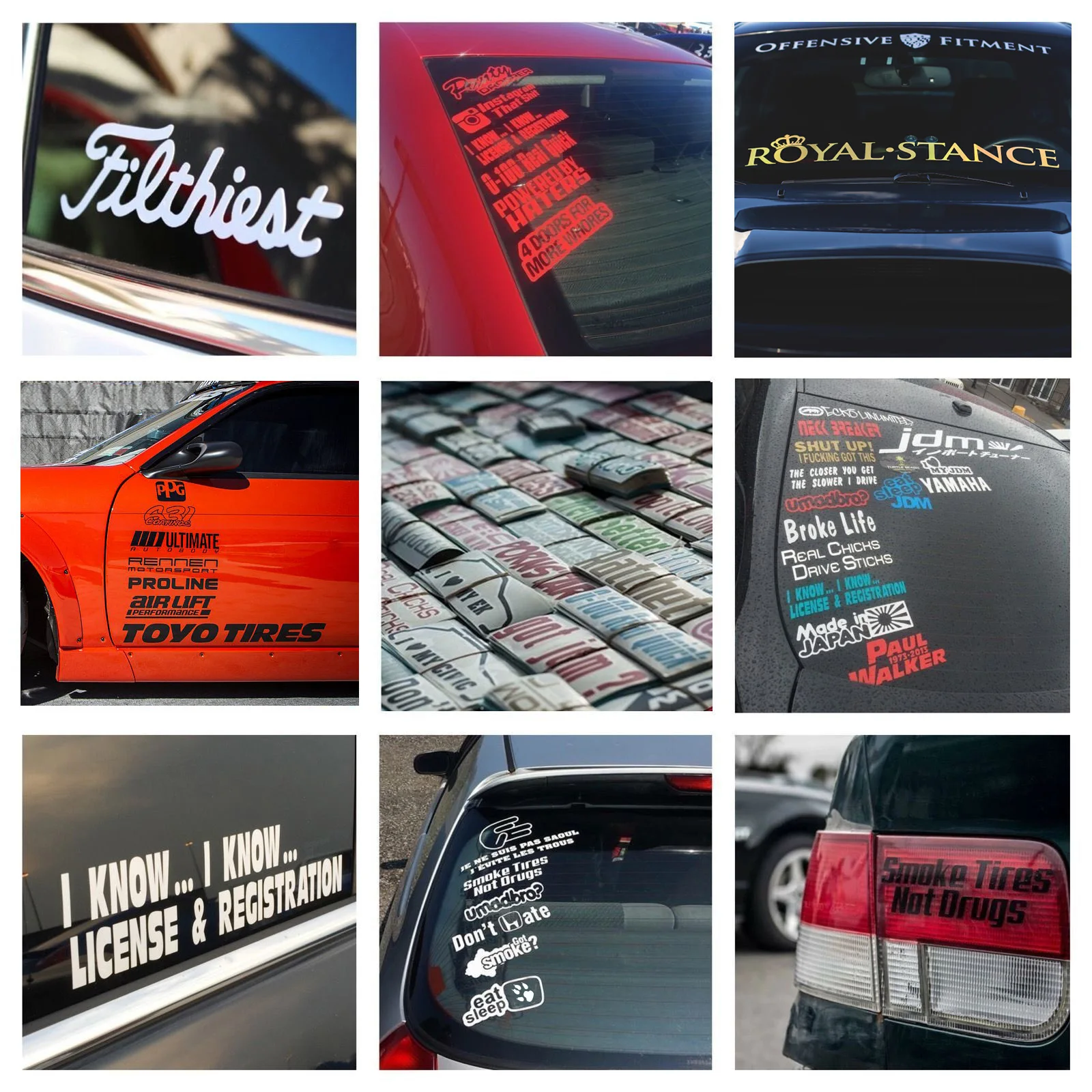 Custom Car Sticker Text Logo Customize Decals For Cars Auto Motorcycle Vinyl DIE-CUT Bumper Window Door Body Car Stickers