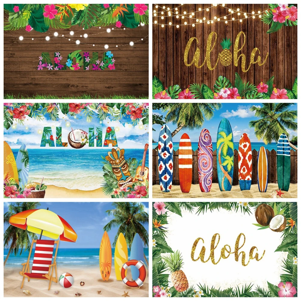 

Yeele Summer Tropical Seaside Beach Hawaii Party Wood Backdrop Newborn Baby Birthday Photography Vinyl Photographic Background