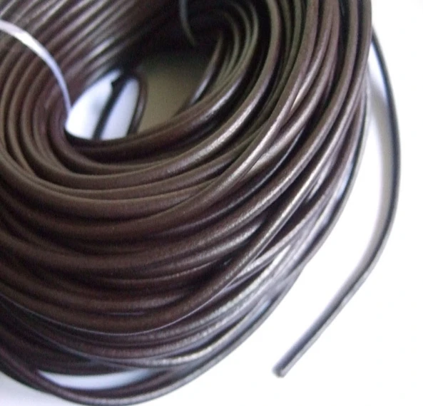 

100M/lot brown 1mm 2mm 1.5mm real wax Round COW Genuine Leather Cord Bracelet Necklace Cord DIY Rope String Findings Thread k424