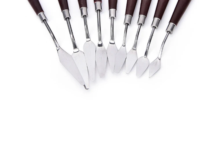 Edelstahl Ölgemälde Messer Künstler Handwerk Spachtel Palette Messer Schaber Zeichnung Kunst Werkzeuge Schreibwaren – Detail 14
