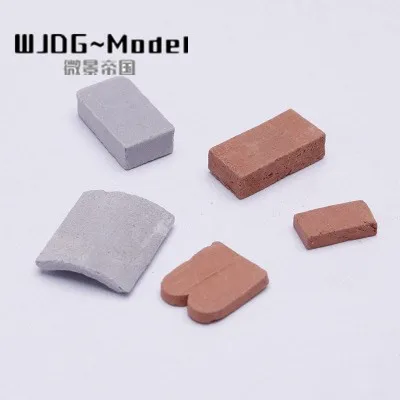 Model Bricks High Temperature Firing  Red Brick Set DIY Sand Table Building Military Model Scene AccessoriesA variety of speci