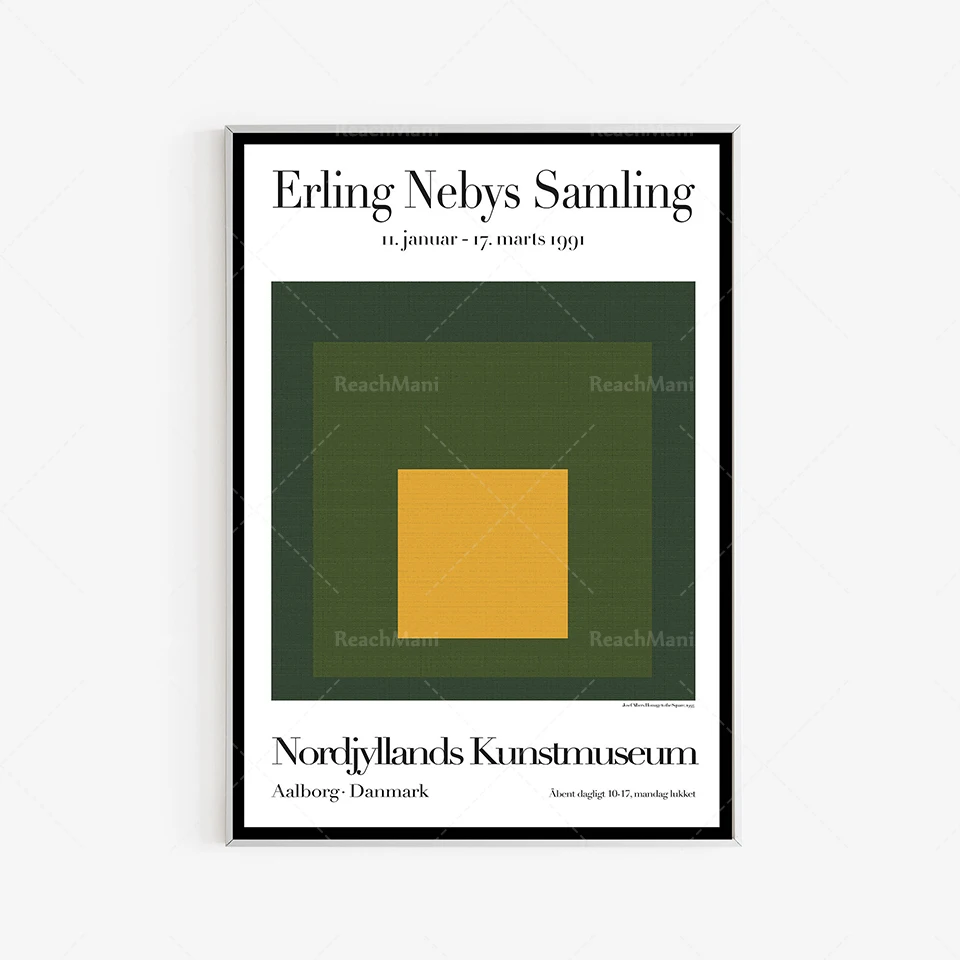 Josef Albers hyllar den fyrkantiga färgaffischen