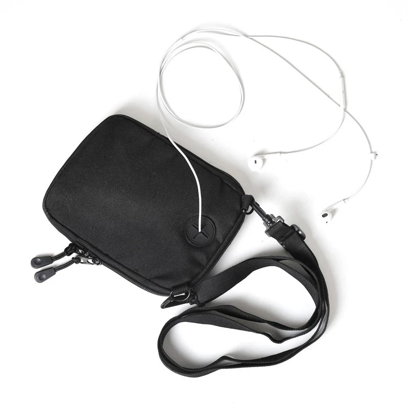 Kobiety Mini nylonowa torba na ramię mała szkoła Crossbody pojedyncza torba listonoszka Flap mężczyźni na portfele na karty identyfikacyjne telefonu komórkowego