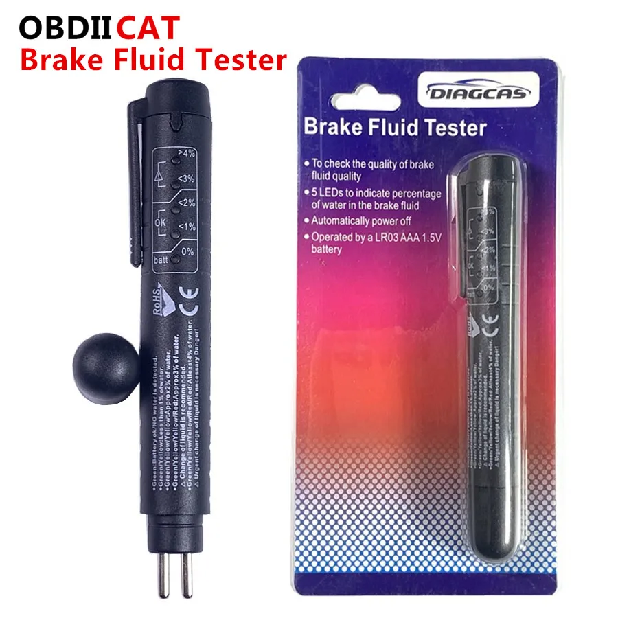 

Car Brake Fluid Tester Car Diagnostic Tools 5Leds Brake Fluid Testing Tools Auto Car Liquid Brake Fluid Check